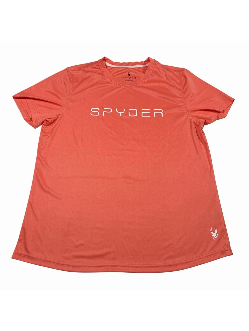 Spyder Women's Short Sleeve Athletic Tee Peach Bud Size Large